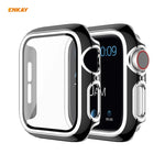 ENKAY Hat-Prince Custodia per PC galvanizzata a copertura totale + protezione in vetro temperato per Apple Watch Series 6/5/4 / SE 44mm, For Apple Watch Series 6 / 5 / 4 / SE 44mm