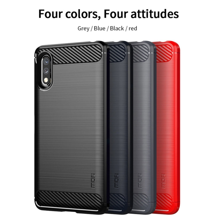 Custodia morbida in TPU in fibra di carbonio con trama spazzolata serie MOFI Gentleness, For Sony Xperia ACE ll, For Sony Xperia 1 lll