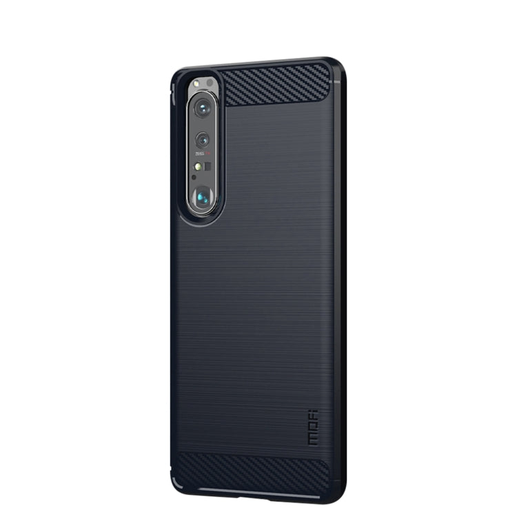 Custodia morbida in TPU in fibra di carbonio con trama spazzolata serie MOFI Gentleness, For Sony Xperia ACE ll, For Sony Xperia 1 lll