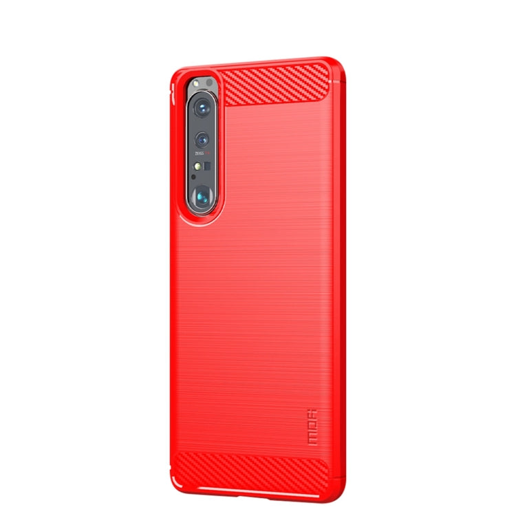 Custodia morbida in TPU in fibra di carbonio con trama spazzolata serie MOFI Gentleness, For Sony Xperia ACE ll, For Sony Xperia 1 lll