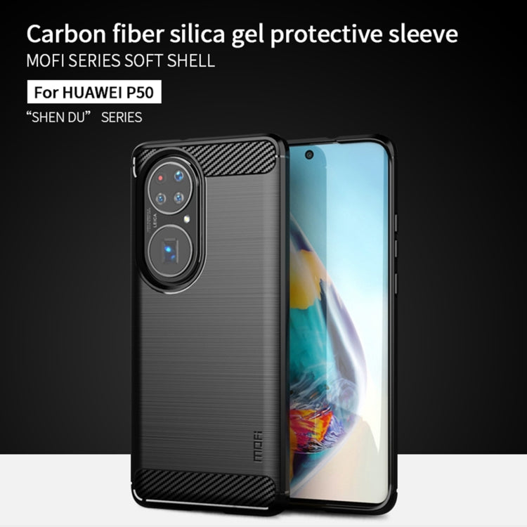 Custodia morbida in TPU in fibra di carbonio con trama spazzolata serie MOFI Gentleness, For Huawei P50, For Huawei P Smart 2021 / Y7A, For Samsung Galaxy S21 FE, For Samsung Galaxy A82 / Quantum2, For Samsung Galaxy A22 5G, For Nokia 1.4
