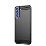 Custodia morbida in TPU in fibra di carbonio con trama spazzolata serie MOFI Gentleness, For Huawei P50, For Huawei P Smart 2021 / Y7A, For Samsung Galaxy S21 FE, For Samsung Galaxy A82 / Quantum2, For Samsung Galaxy A22 5G, For Nokia 1.4