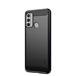 Custodia morbida in TPU in fibra di carbonio con trama spazzolata serie MOFI Gentleness, For Motorola G60 / G40 Fusion