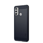 Custodia morbida in TPU in fibra di carbonio con trama spazzolata serie MOFI Gentleness, For Motorola G60 / G40 Fusion