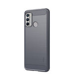 Custodia morbida in TPU in fibra di carbonio con trama spazzolata serie MOFI Gentleness, For Motorola G60 / G40 Fusion