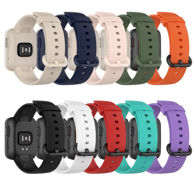 Per Xiaomi Watch Mi Watch Lite / Redmi Watch Cinturino sportivo in silicone, black, white, red, purple, silt color white, pink, orange, army green, teal light, dark blue