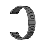 Per Garmin Fenix5/Forerunner935/Garmin Approach S60 Cinturino a sgancio rapido in acciaio inossidabile con tre ceppi di metallo, black, silver, gold, rose gold