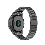 Per Garmin Fenix5/Forerunner935/Garmin Approach S60 Cinturino a sgancio rapido in acciaio inossidabile con tre ceppi di metallo, black, silver, gold, rose gold