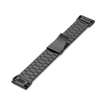 Per Garmin Fenix5/Forerunner935/Garmin Approach S60 Cinturino a sgancio rapido in acciaio inossidabile con tre ceppi di metallo, black, silver, gold, rose gold
