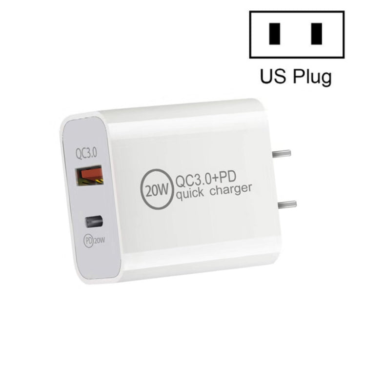 Caricabatterie da viaggio Dual Fast Charging 20W per smartphone