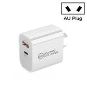 Caricabatterie da viaggio con interfaccia Dual Fast Charging 20W PD3.0+QC 3.0 per iPhone, Huawei, Samsung, Xiaomi, EU Plug, US Plug, AU Plug