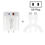 Caricatore rapido USB PD Type-C 20W con cavo Type-C