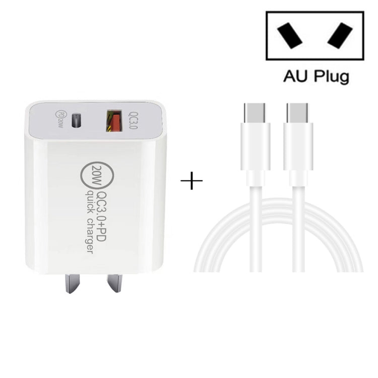 Caricatore rapido USB PD Type-C 20W con cavo Type-C