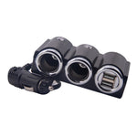 DC 12V / 24V Dual USB Multi femmina accendisigari per auto splitter presa adattatore adattatore presa di corrente / caricatore, DC 12V / 24V 2 Socket