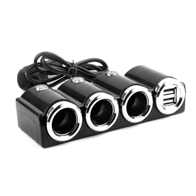 Adattatore a 3 vie per caricabatteria da auto con doppia porta USB per presa accendisigari per auto, 1503