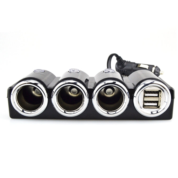 Adattatore a 3 vie per caricabatteria da auto con doppia porta USB per presa accendisigari per auto, 1503
