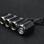 Adattatore a 3 vie per caricabatteria da auto con doppia porta USB per presa accendisigari per auto, 1503
