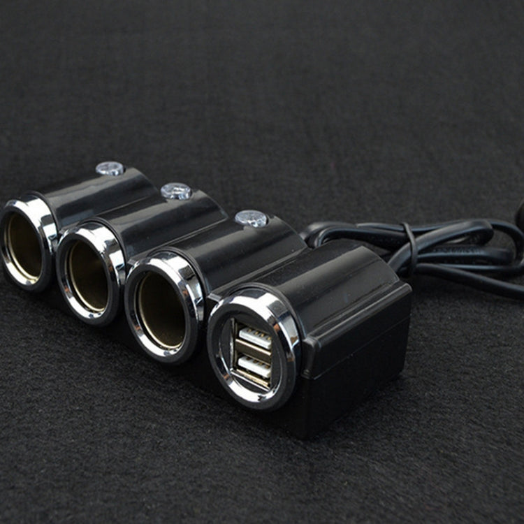 Adattatore a 3 vie per caricabatteria da auto con doppia porta USB per presa accendisigari per auto, 1503
