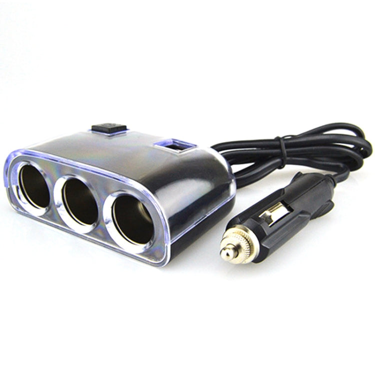 Adattatore splitter per accendisigari per auto Splitter per accendisigari a 3 prese Caricatore per auto doppio USB Interruttori on/off Adattatore splitter per auto 12V, 1505