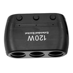 Splitter adattatore per accendisigari 3 prese Splitter per accendisigari 12V/24V Power Car Charger, 3 Sockets