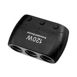 Splitter adattatore per accendisigari 3 prese Splitter per accendisigari 12V/24V Power Car Charger, 3 Sockets