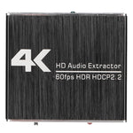 AY78V20 4K 60Hz HDMI 2.0 Splitter audio 5.1 ARC Estrattore audio HD-MI HDCP 2.2 HDR10 Convertitore audio 4K HD-MI ottico TOSLINK SPDIF