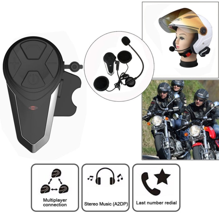 Casco moto BT-S3 Auricolare Bluetooth senza fili Interfono vivavoce impermeabile Walkie talkie con radio FM