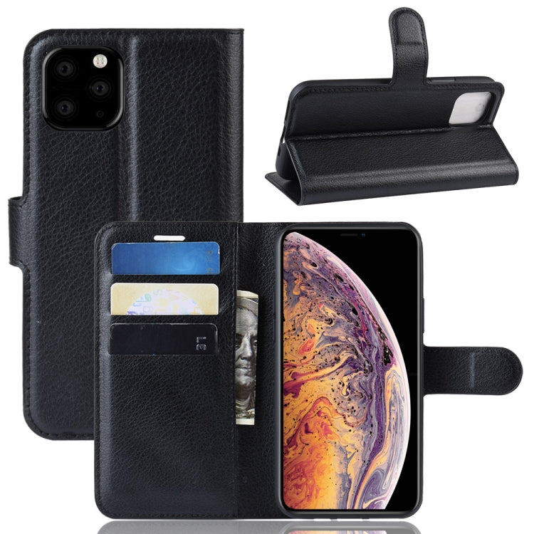 Custodia mobile per portafoglio in pelle PU Litchi Skin per iPhone XI Max （2019）