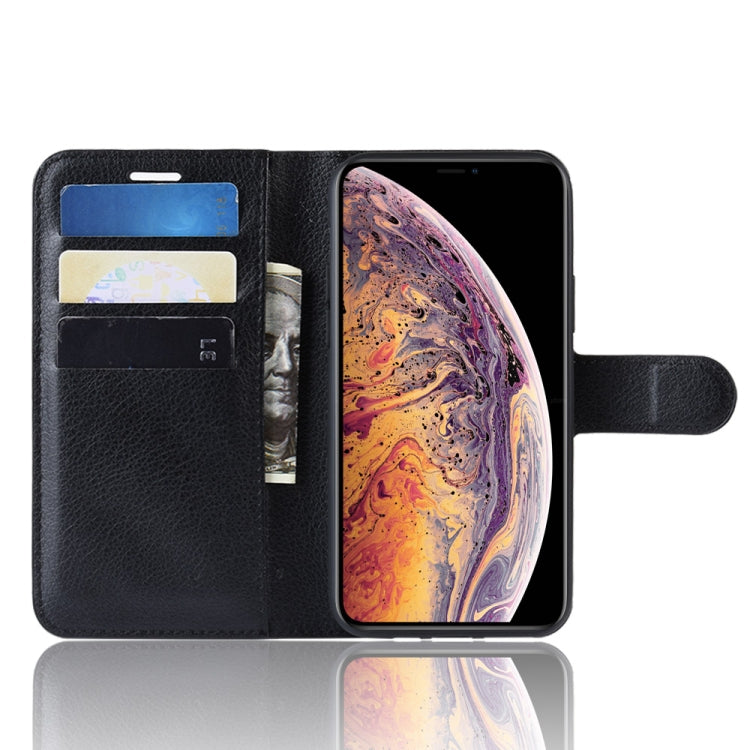 Custodia mobile per portafoglio in pelle PU Litchi Skin per iPhone XI Max （2019）