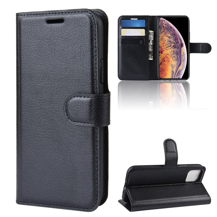 Custodia mobile per portafoglio in pelle PU Litchi Skin per iPhone XI Max （2019）