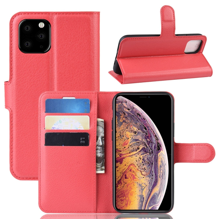 Custodia mobile per portafoglio in pelle PU Litchi Skin per iPhone XI Max （2019）