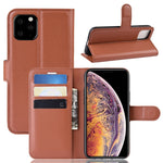 Custodia mobile per portafoglio in pelle PU Litchi Skin per iPhone XI Max （2019）