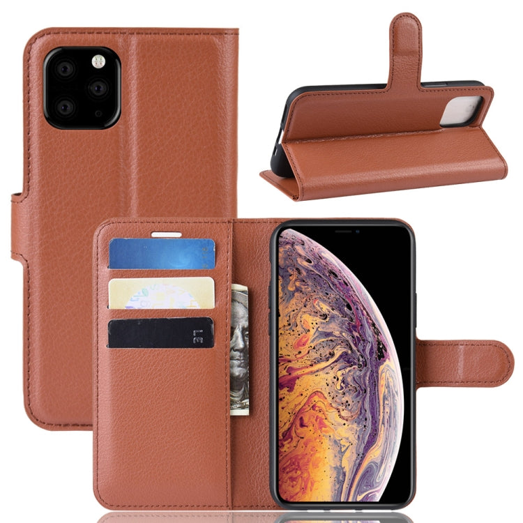 Custodia mobile per portafoglio in pelle PU Litchi Skin per iPhone XI Max （2019）