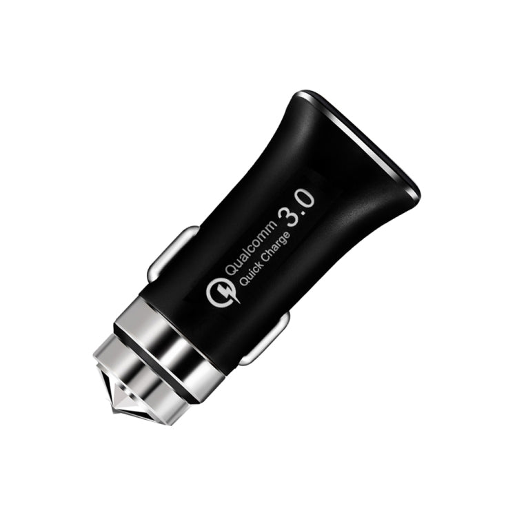 LZ-328 Safety Hammer Type QC3.0 USB + USB-C / Type-C Caricatore per auto a ricarica rapida