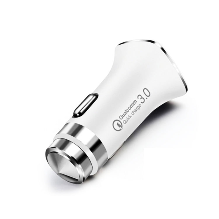 LZ-328 Safety Hammer Type QC3.0 USB + USB-C / Type-C Caricatore per auto a ricarica rapida