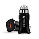 LZ-328 Safety Hammer Type QC3.0 USB + USB-C / Type-C Caricatore per auto a ricarica rapida