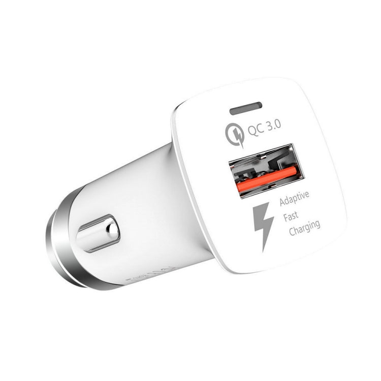 LZ-328 Safety Hammer Type QC3.0 USB + USB-C / Type-C Caricatore per auto a ricarica rapida