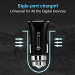 LZ-328 Safety Hammer Type QC3.0 USB + USB-C / Type-C Caricatore per auto a ricarica rapida