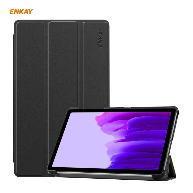 ENKAY Custodia in pelle PU + plastica con supporto a tre pieghe per Samsung Galaxy Tab A7 Lite T220 / T225, For Samsung Galaxy Tab A7 Lite T220
