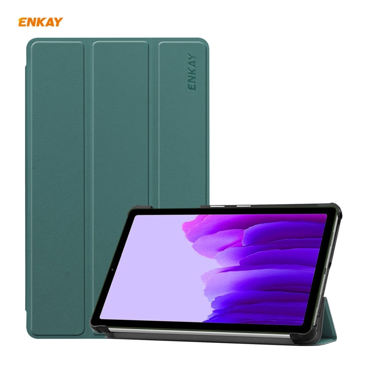 ENKAY Custodia in pelle PU + plastica con supporto a tre pieghe per Samsung Galaxy Tab A7 Lite T220 / T225, For Samsung Galaxy Tab A7 Lite T220