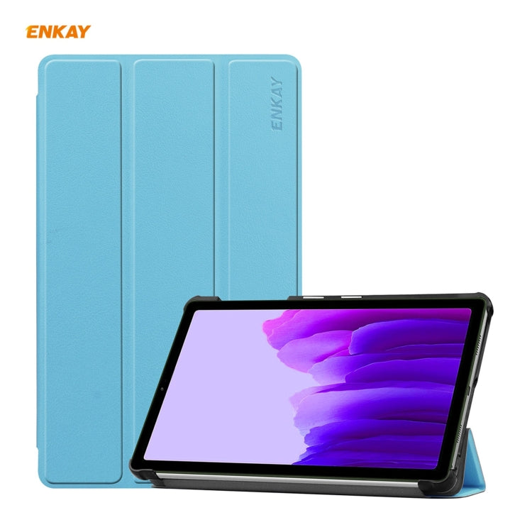ENKAY Custodia in pelle PU + plastica con supporto a tre pieghe per Samsung Galaxy Tab A7 Lite T220 / T225, For Samsung Galaxy Tab A7 Lite T220