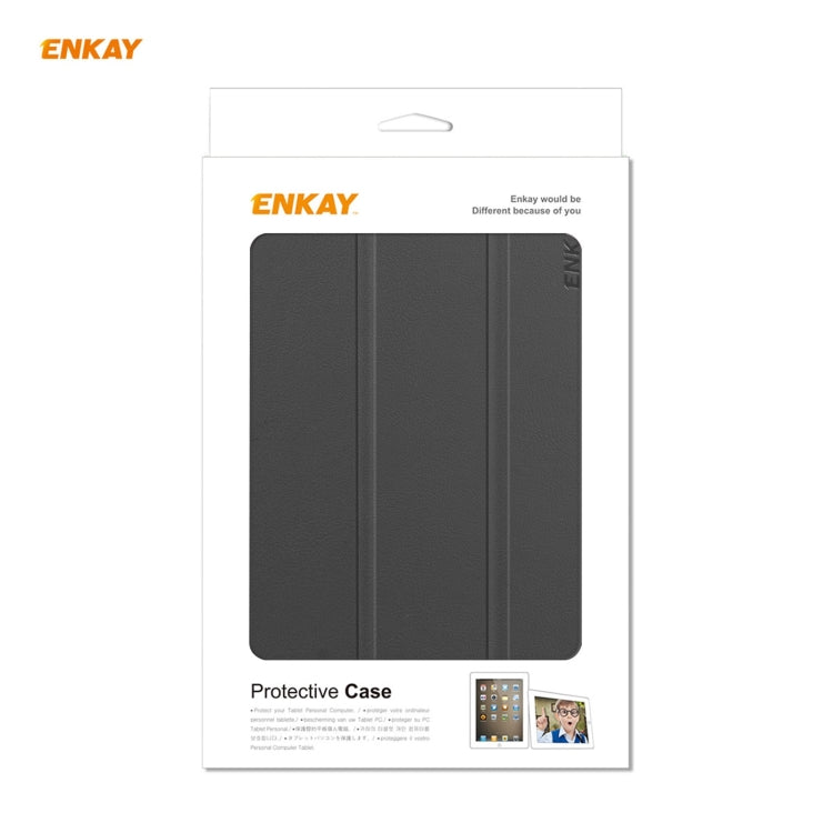 ENKAY Custodia in pelle PU + plastica con supporto a tre pieghe per Samsung Galaxy Tab A7 Lite T220 / T225, For Samsung Galaxy Tab A7 Lite T220