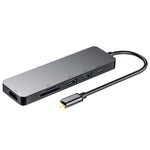HUB multifunzione 6 in 1 da tipo C a HDMI + USB 3.0 + tipo C + docking station SD/TF, 6 in 1