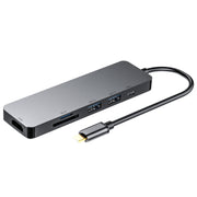 HUB multifunzione 6 in 1 da tipo C a HDMI + USB 3.0 + tipo C + docking station SD/TF, 6 in 1