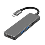 Adattatore HUB USB-C 5 in 1 con HDMI 4K e USB 3.0