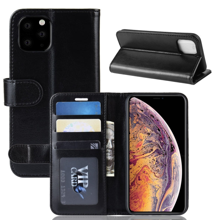 Custodia in pelle con apertura orizzontale a piegatura singola R64 Texture per iPhone XI MAX, con supporto, slot per carte e portafoglio