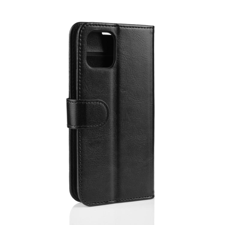 Custodia in pelle con apertura orizzontale a piegatura singola R64 Texture per iPhone XI MAX, con supporto, slot per carte e portafoglio
