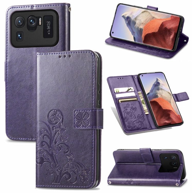 Custodia in pelle con protezione per telefono cellulare con fibbia in rilievo con chiusura a quattro foglie con cordino e slot per schede e portafoglio e funzione staffa, For Samsung Galaxy A22 5G, For Samsung Galaxy A22 4G, For Samsung Galaxy F62/M62 ...