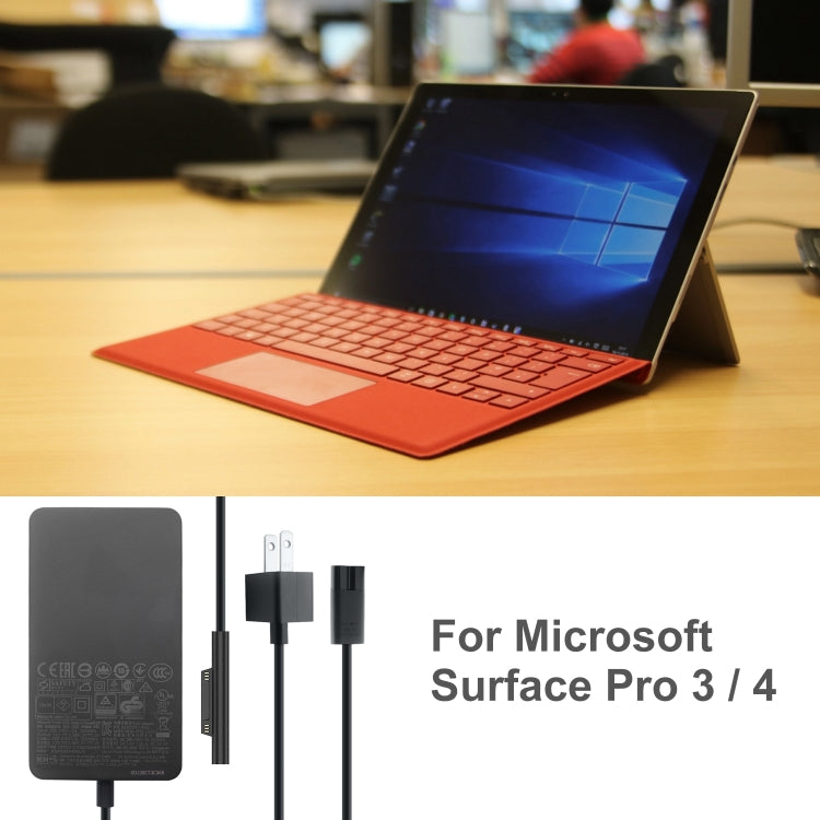 Caricabatterie adattatore CA 36 W 12 V 2,58 A / 5 V 1 A per Microsoft Surface Pro 3/4, presa americana