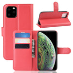 Litchi Skin Custodia per cellulare con supporto per portafoglio in pelle PU per iPhone XI (2019)
